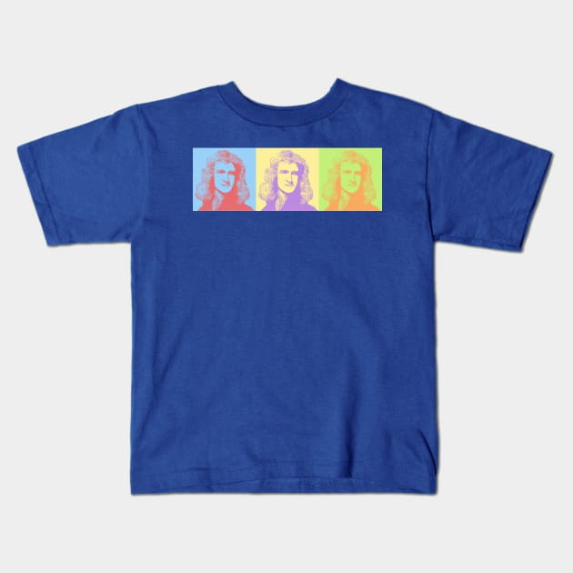 Sir Isaac Newton Kids T-Shirt by acrossTPB
